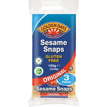 Golden Days Snacks Sesame Snaps 40g X 3 Pack