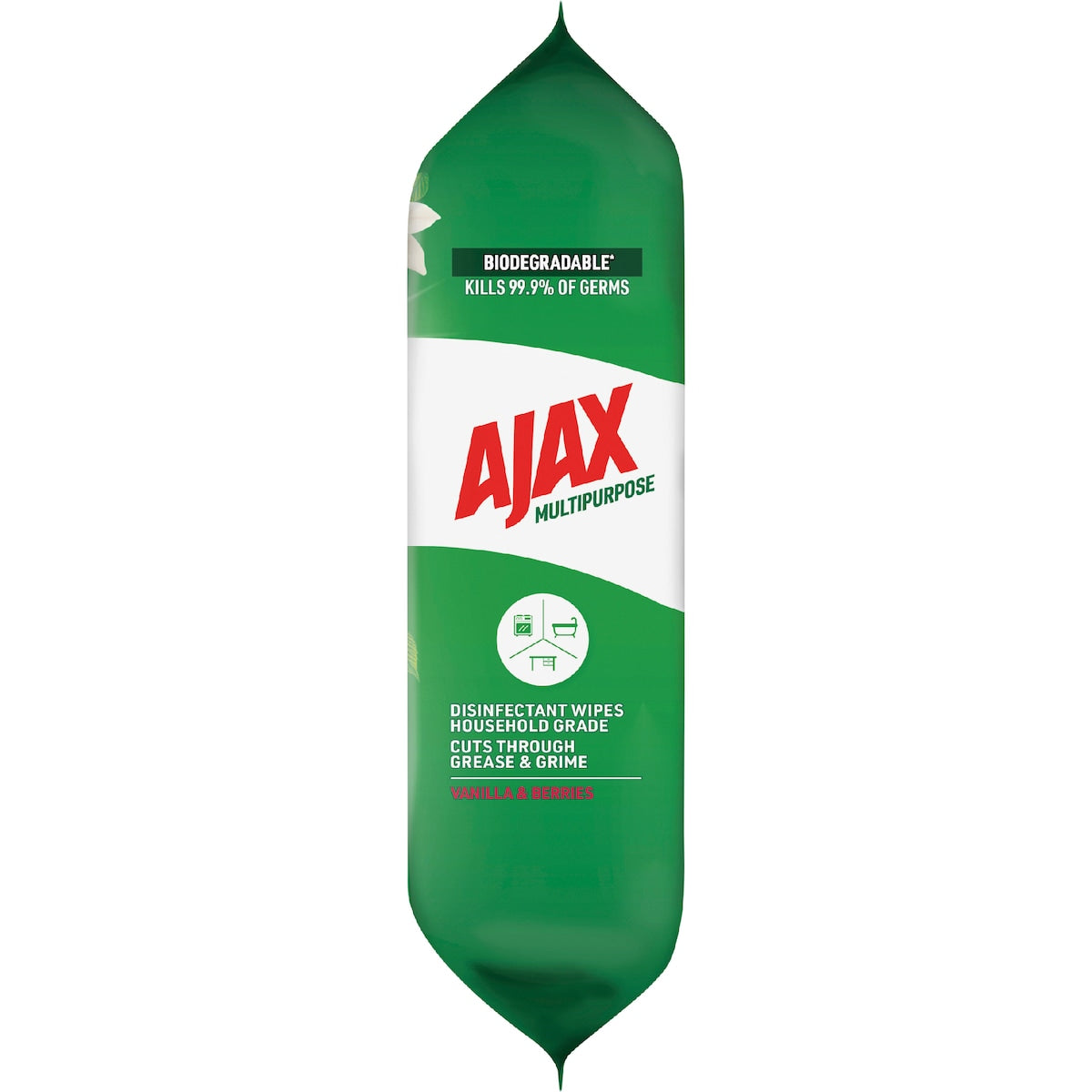 Ajax Antibacterial Disinfectant Cleaning Wipes Vanilla Berries 110 Pack