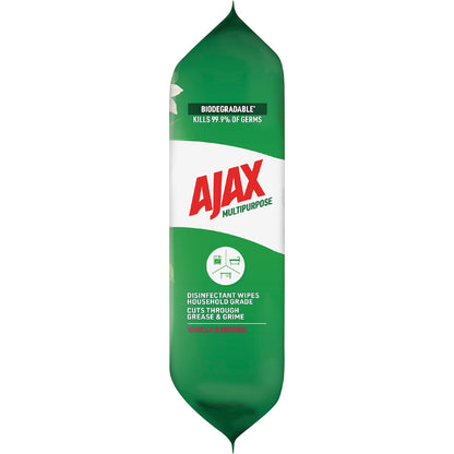Ajax Antibacterial Disinfectant Cleaning Wipes Vanilla Berries 110 Pack