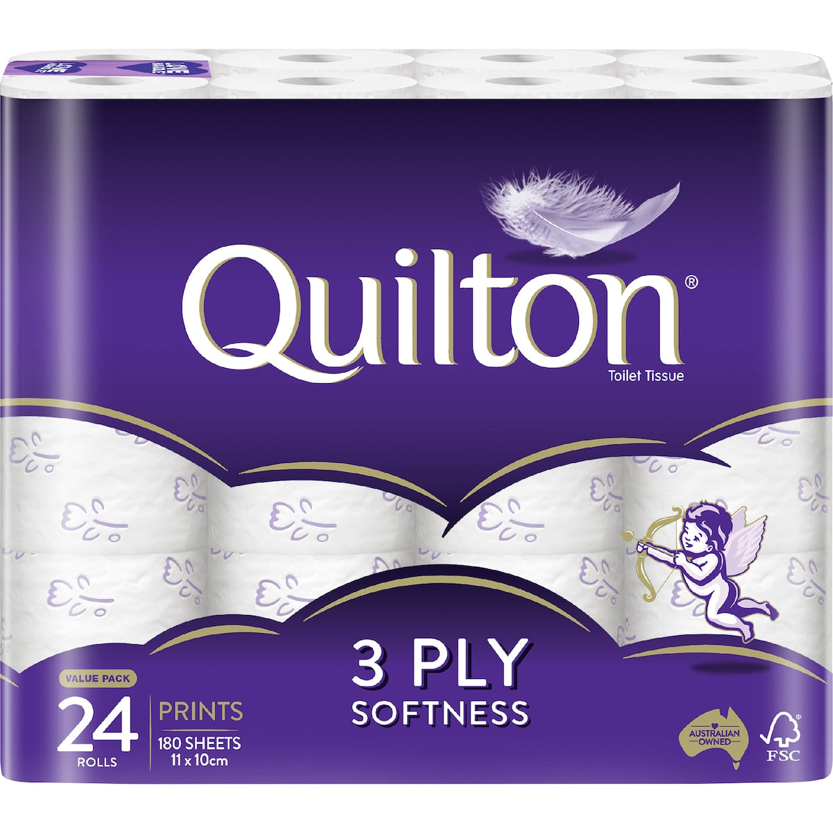 Quilton Prints 3 Ply Toilet Paper 24 Pack