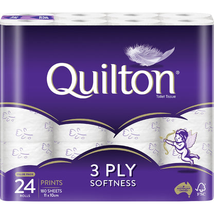 Quilton Prints 3 Ply Toilet Paper 24 Pack