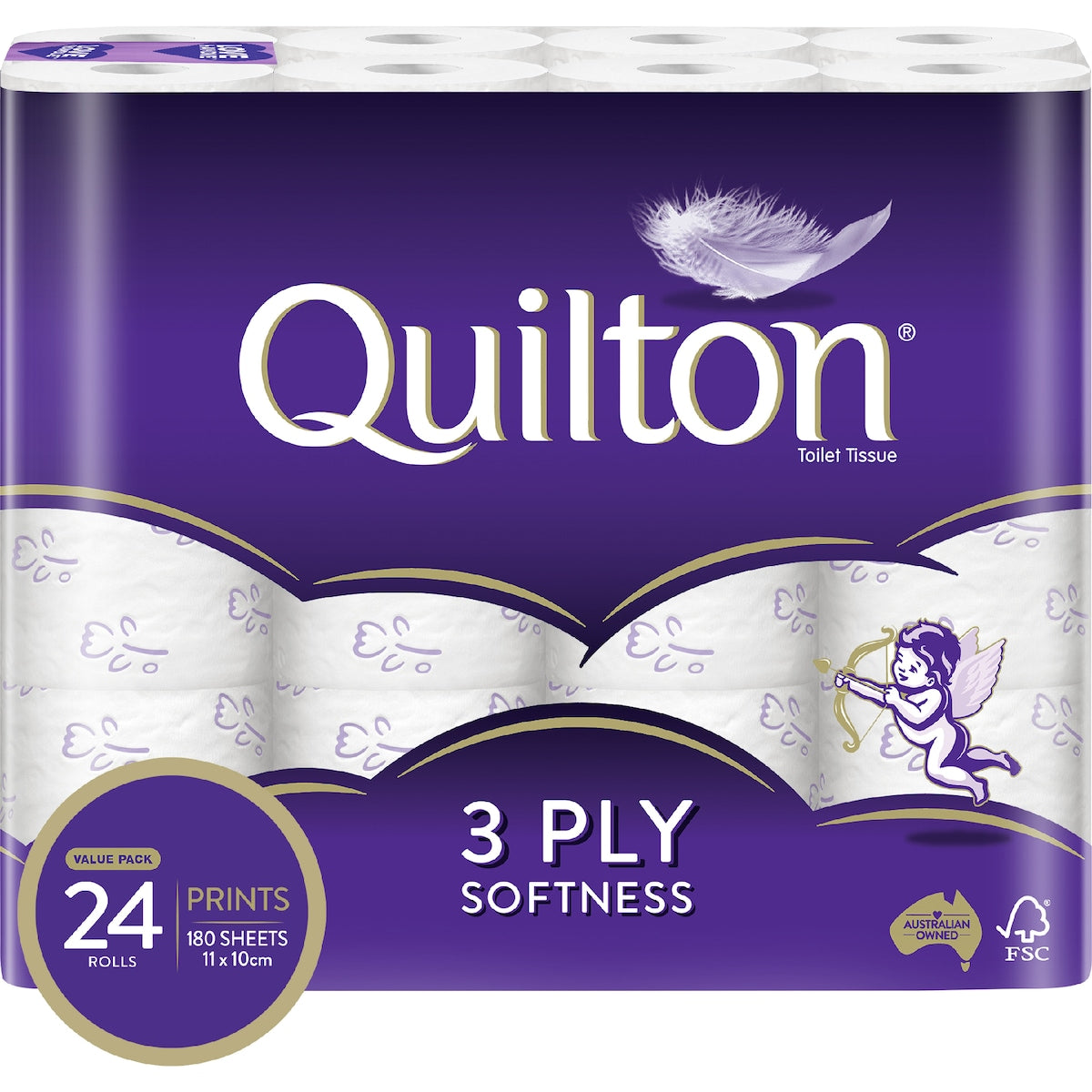 Quilton Prints 3 Ply Toilet Paper 24 Pack