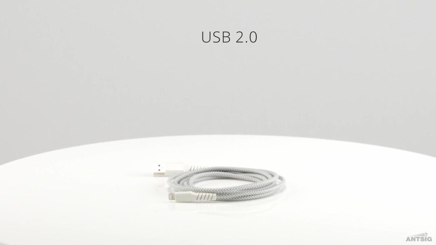 Antsig Braided Lightning To USB A Cable - 2m