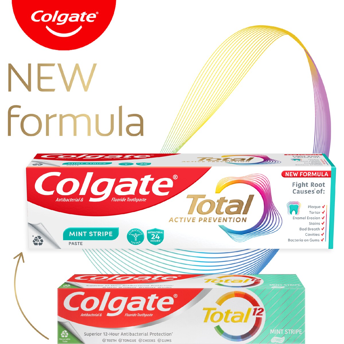 Colgate Antibacterial Toothpaste Total Mint Stripe Gel 200g