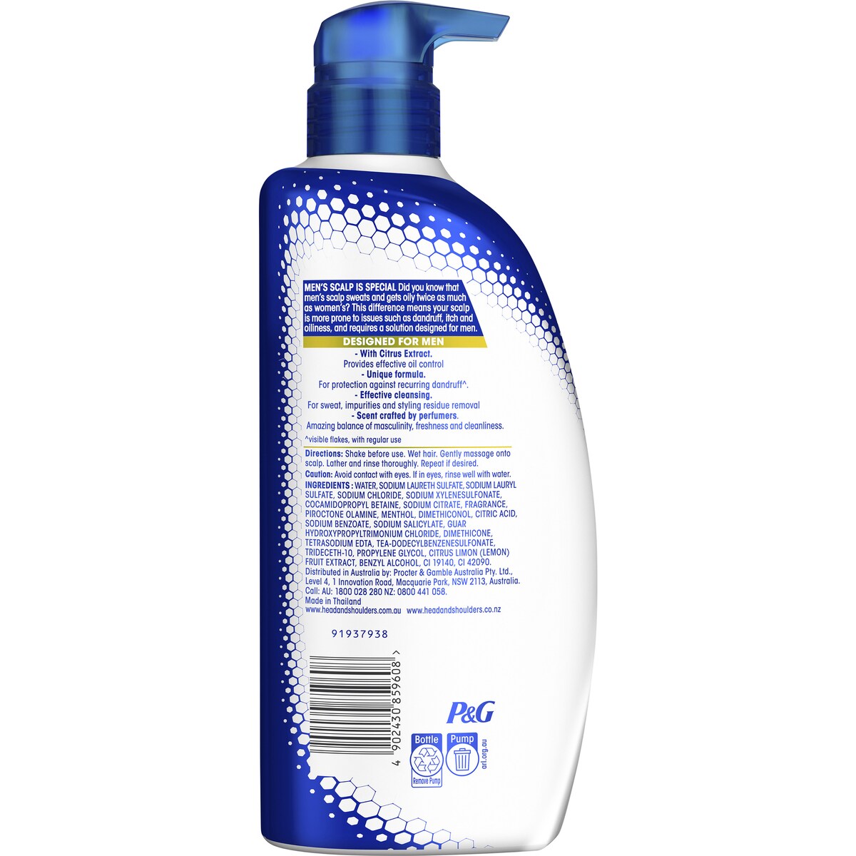 Head & Shoulders Ultramen Sports Fresh 2 In 1 Dandruff Shampoo & Conditioner 550ml