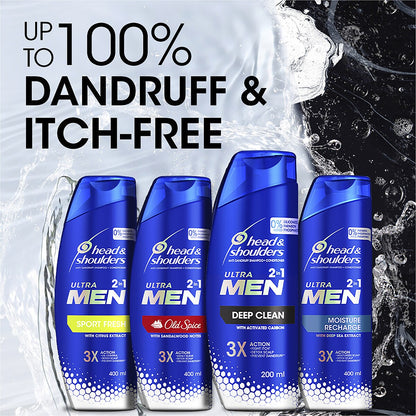 Head & Shoulders Ultramen Sports Fresh 2 In 1 Dandruff Shampoo & Conditioner 550ml