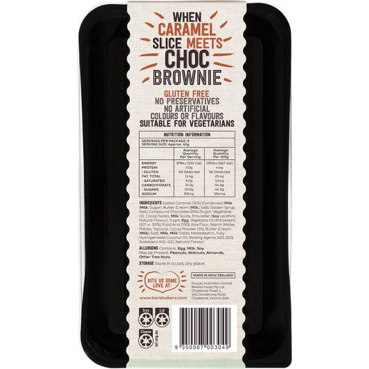 Bare Bakers Salted Caramel Choc Brownie 270g