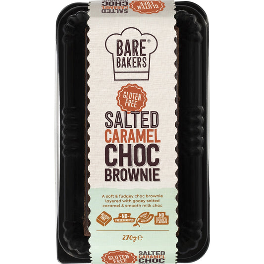 Bare Bakers Salted Caramel Choc Brownie 270g