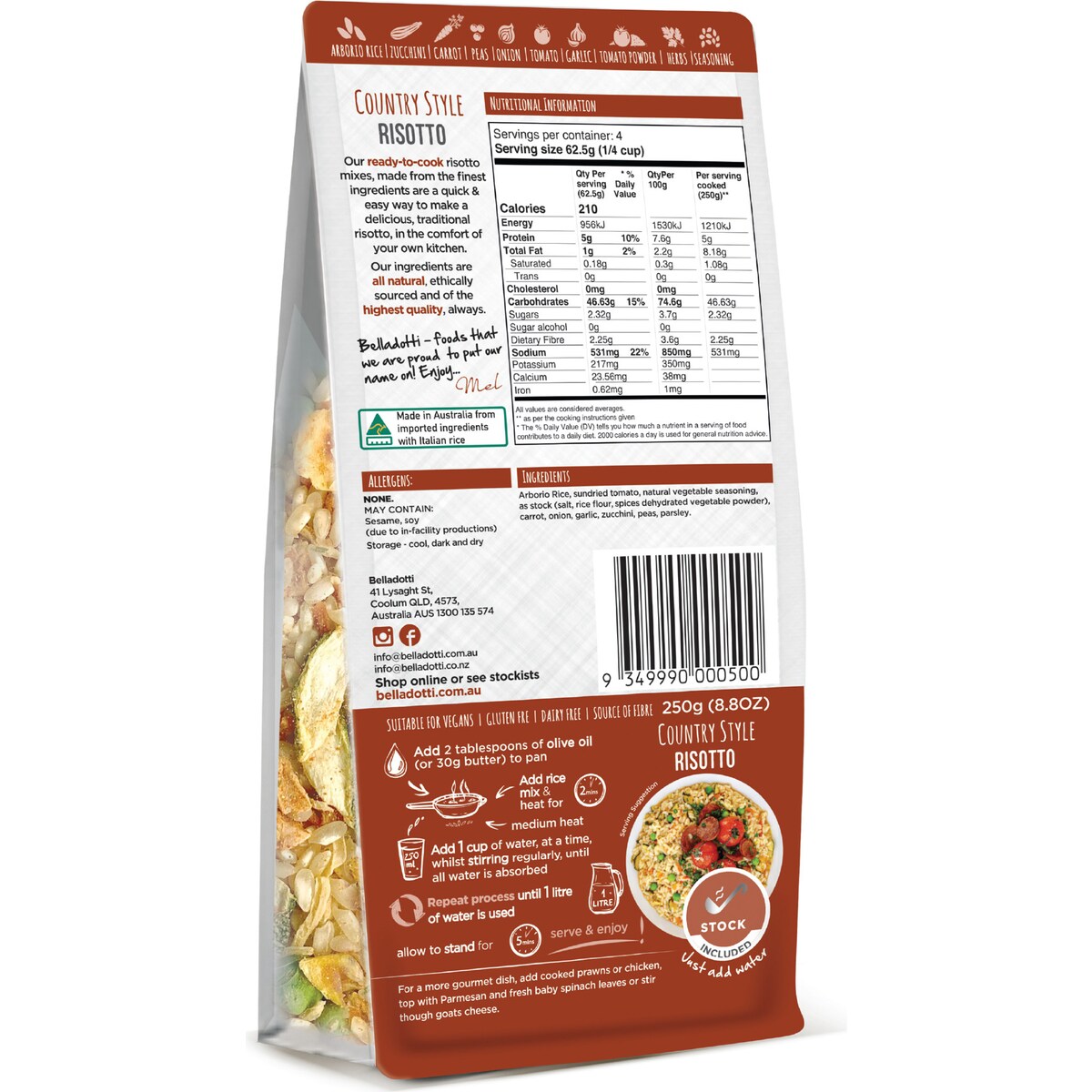 Belladotti Pre Mix Risotto Country Style 250g