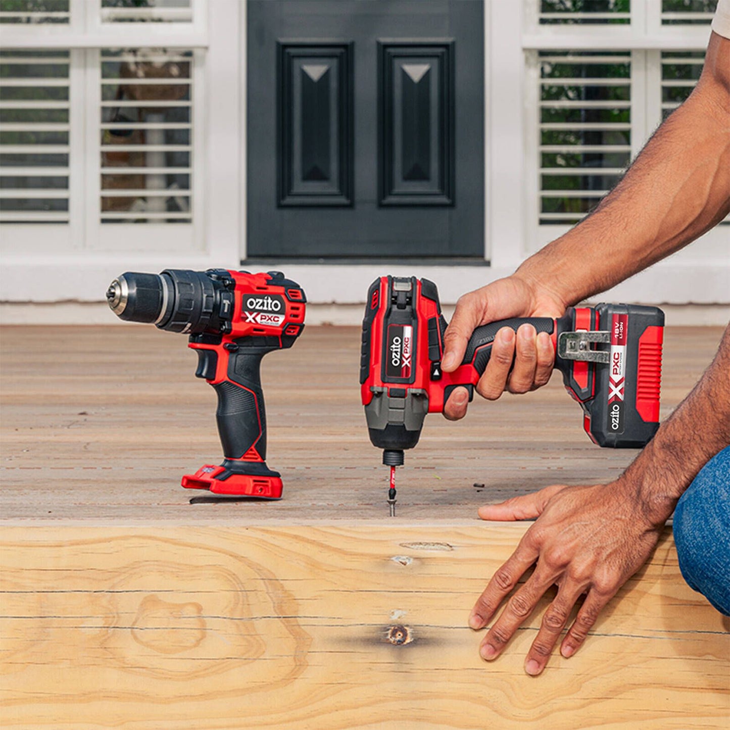 Ozito PXC 18V Brushless Hammer Drill and Impact Driver Kit - 4.0Ah