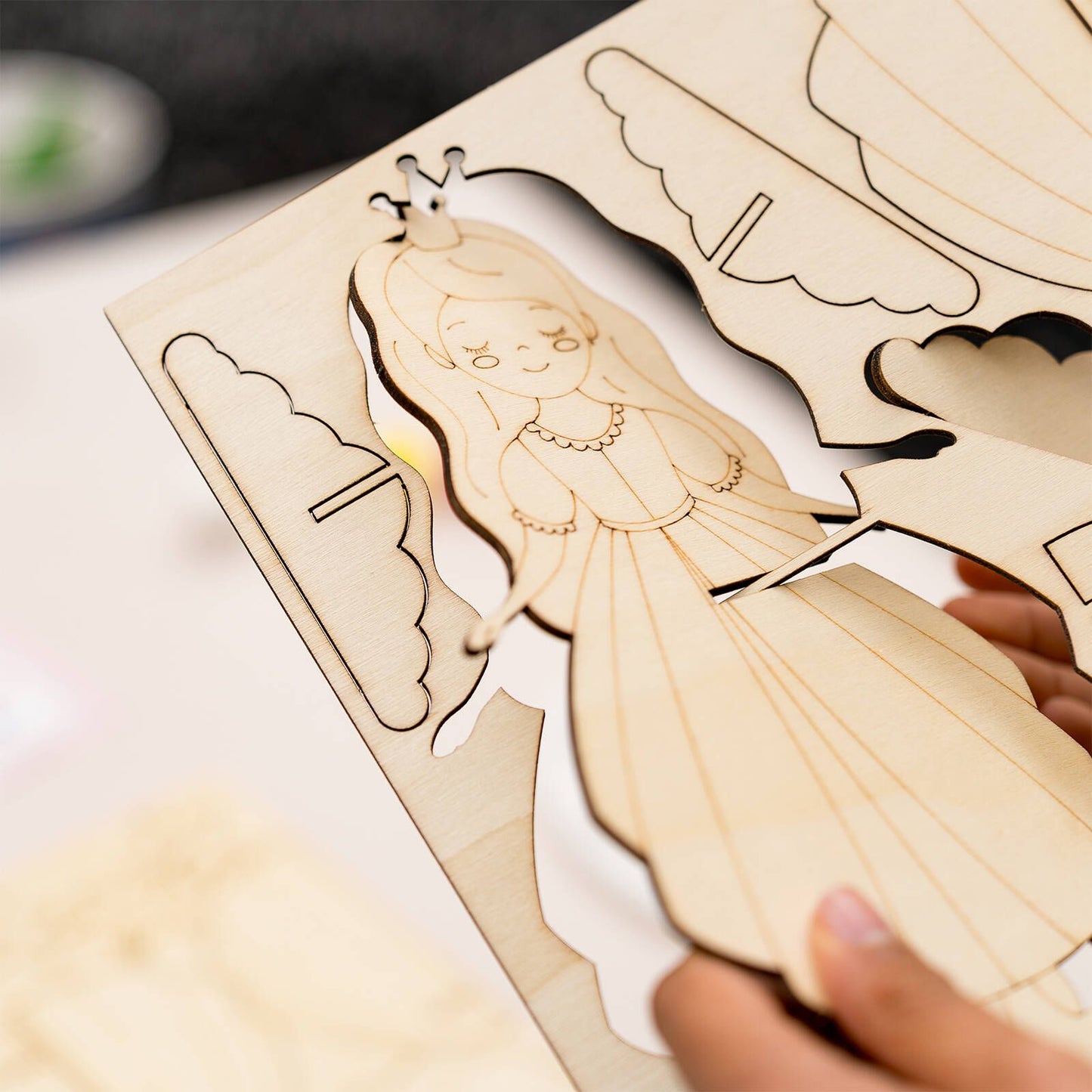 Crafted Princess Wooden Puzzle Kit - 18 Pieces - 195 x 305mm
