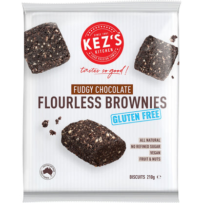 Kezs Kitchen Gluten Free Fudgy Chocolate Flourless Brownies 210g Each
