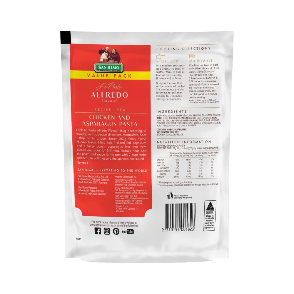 San Remo La Pasta Family Alfredo - 160g
