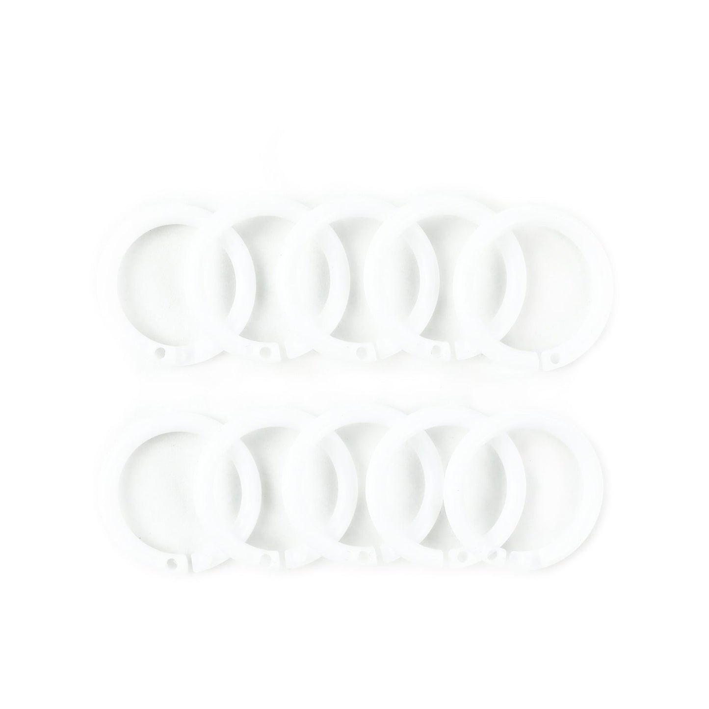Windoware Curtain Rod Rings - 25mm - White - 10 Pack