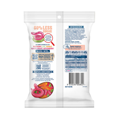 The Natural Confectionery Co. 50% Less Sugar Snakes Lollies - 130g