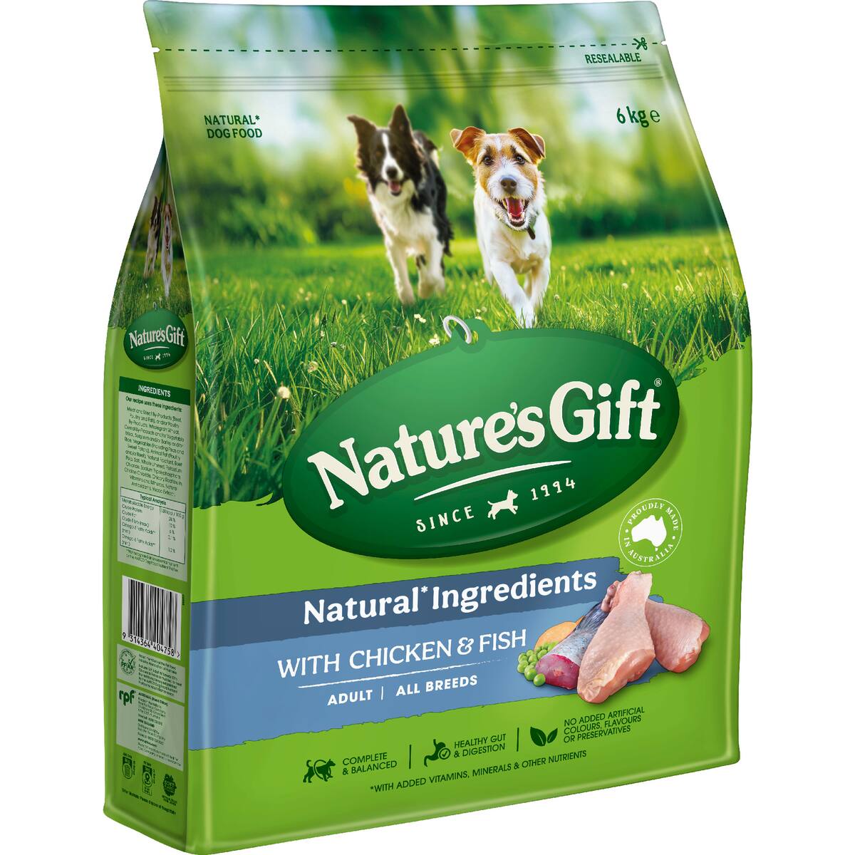 Nature's Gift Adult Dry Dog Food With Chicken & Fish 6kg
