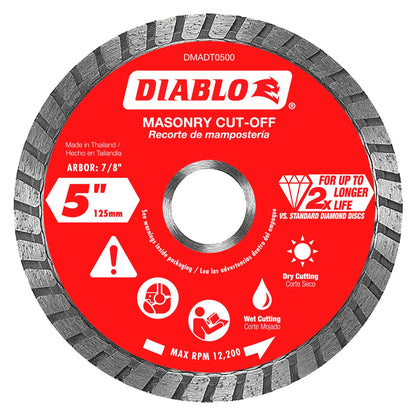 Diablo Diamond Disc - 5" - Turbo Cut Off