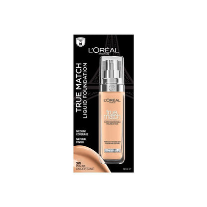 L'Oreal True Match Liquid Foundation W3 Golden Beige - 30mL