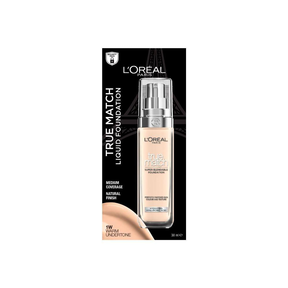 L'Oreal True Match Liquid Foundation W1 Golden Ivory - 30mL