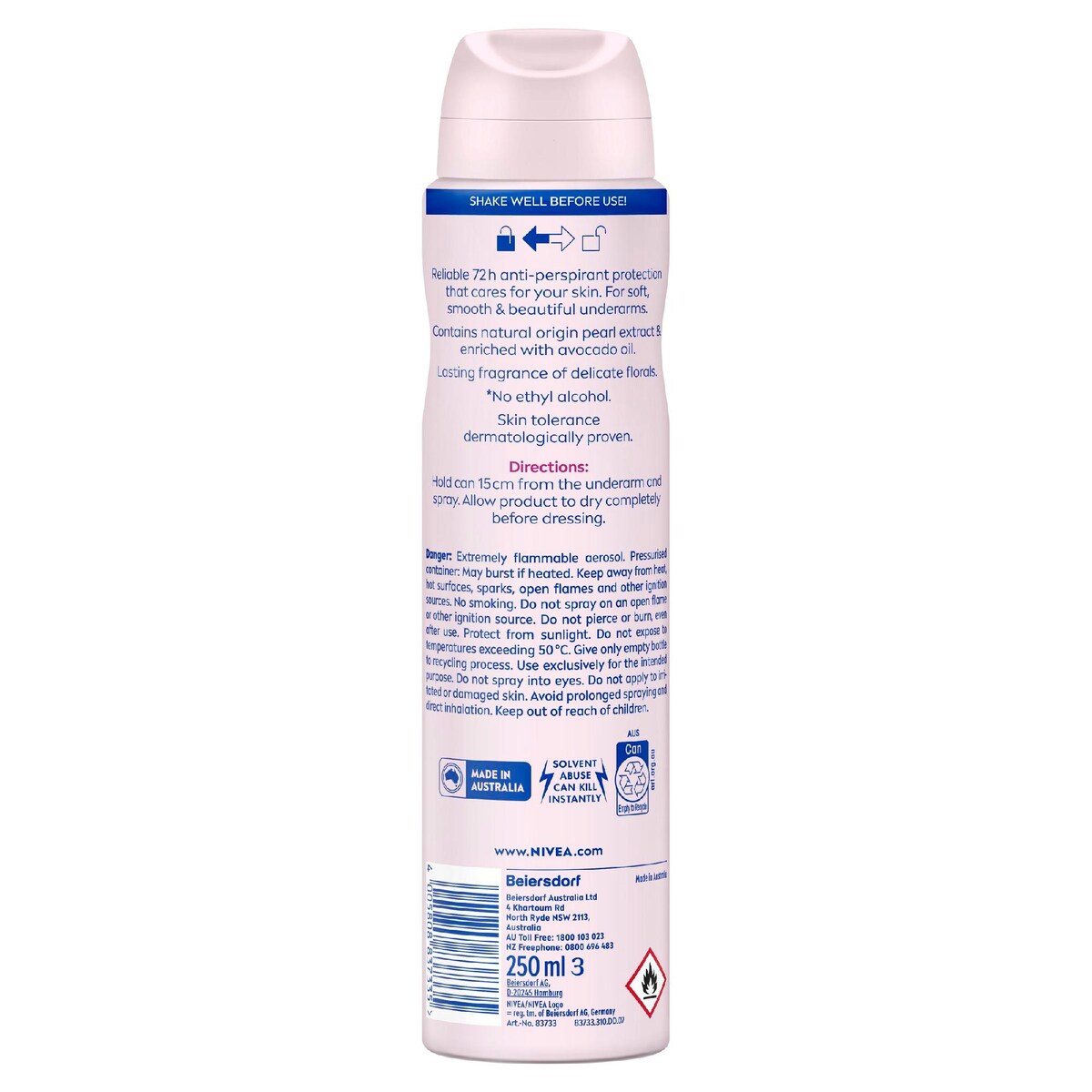 Nivea Pearl & Beauty Aerosol Antiperspirant Deodorant 250ml
