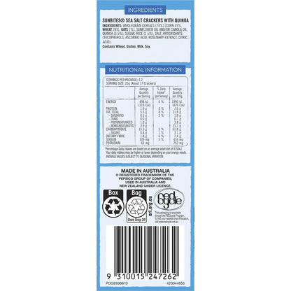 Sunbites Sea Salt Snack Crackers with Quinoa Share Pack 105g