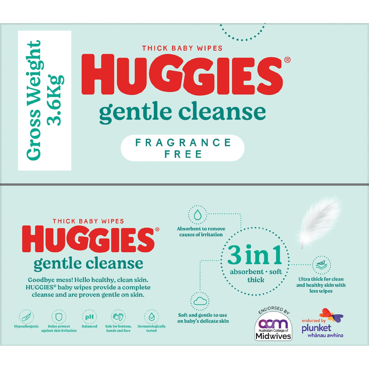 Huggies Gentle Cleanse Baby Wipes Fragrance Free 400 Pack