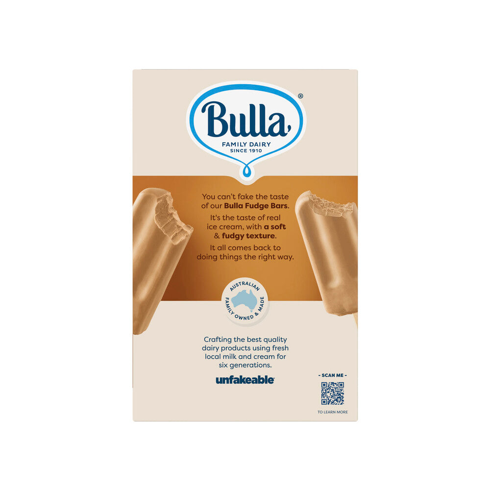 Bulla Fudge Bars Caramel 8 Pack - 600mL
