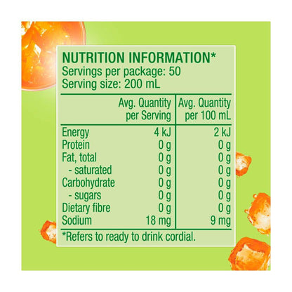 Golden Cire Cordial Zero Sugar Fruit Cup - 2L