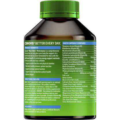 Cenovis Mens Multivitamin Capsules + PerFormance Multi Vitamin 100 pack