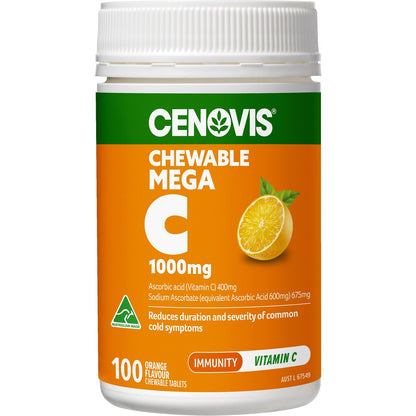 Cenovis Mega Vitamin C 1000mg Chewable Tablets For Immune Support 100 pack