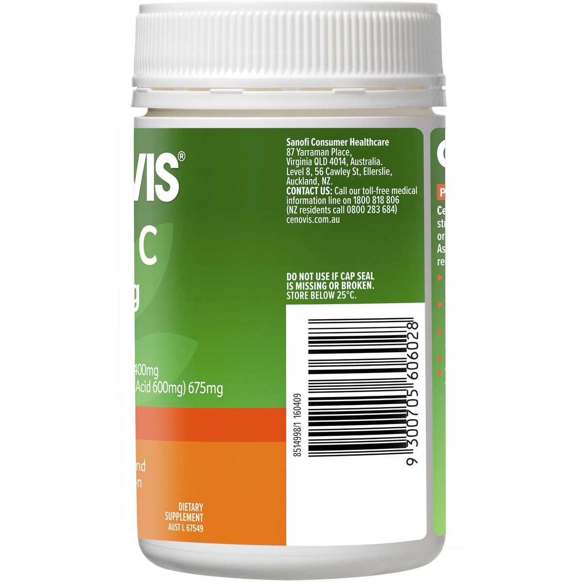 Cenovis Mega Vitamin C 1000mg Chewable Tablets For Immune Support 100 pack