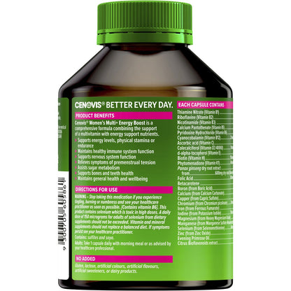 Cenovis Once Daily Womens Multi + Energy Boost Capsules 100 pack
