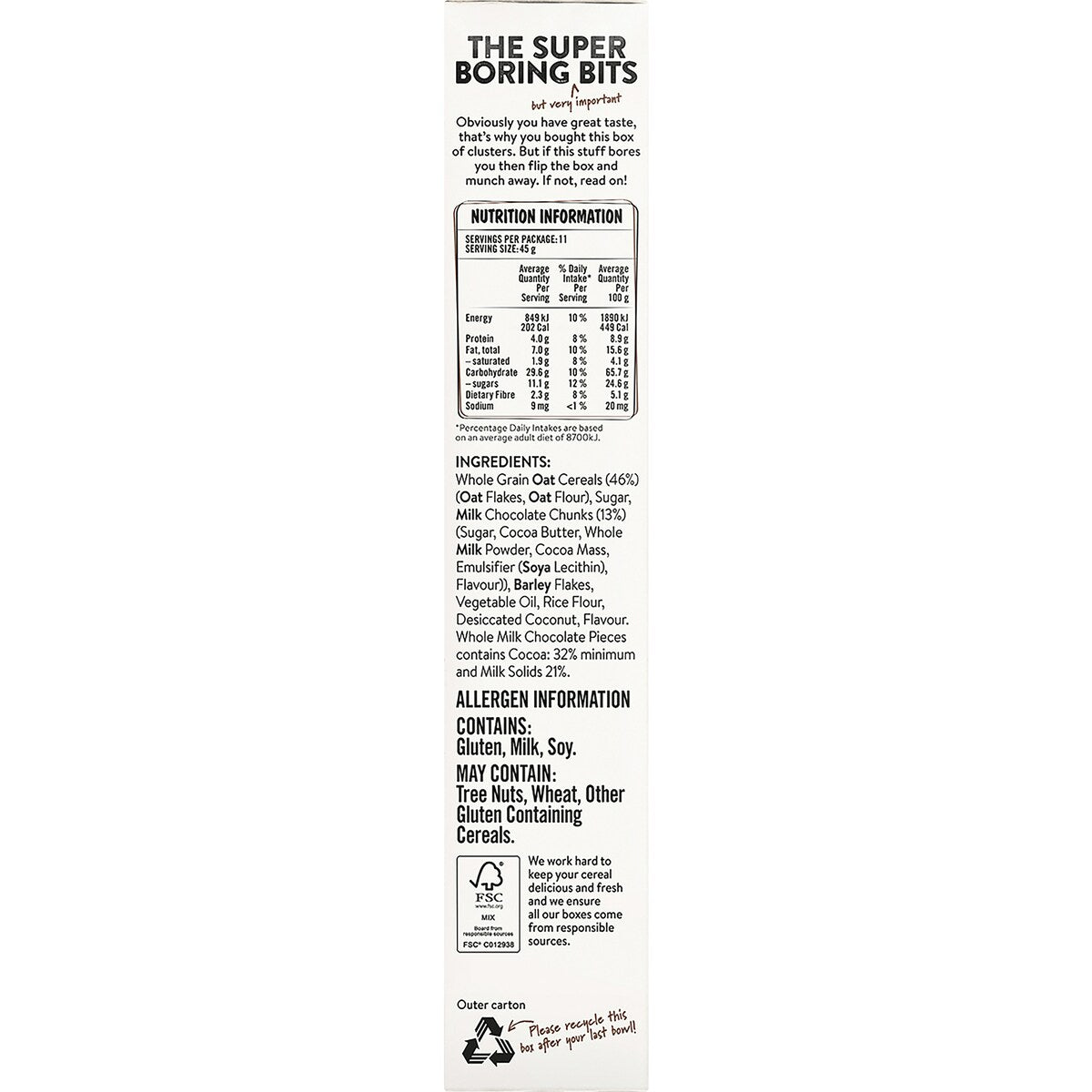Jordans Cluster Bites Milk Chocolate 500g
