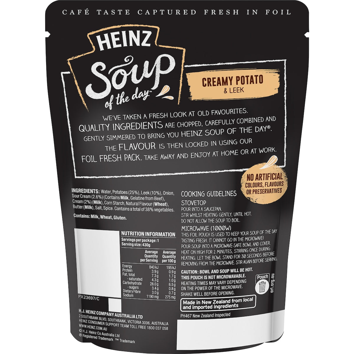 Heinz Soup Of The Day Potato & Leek Pouch 430g