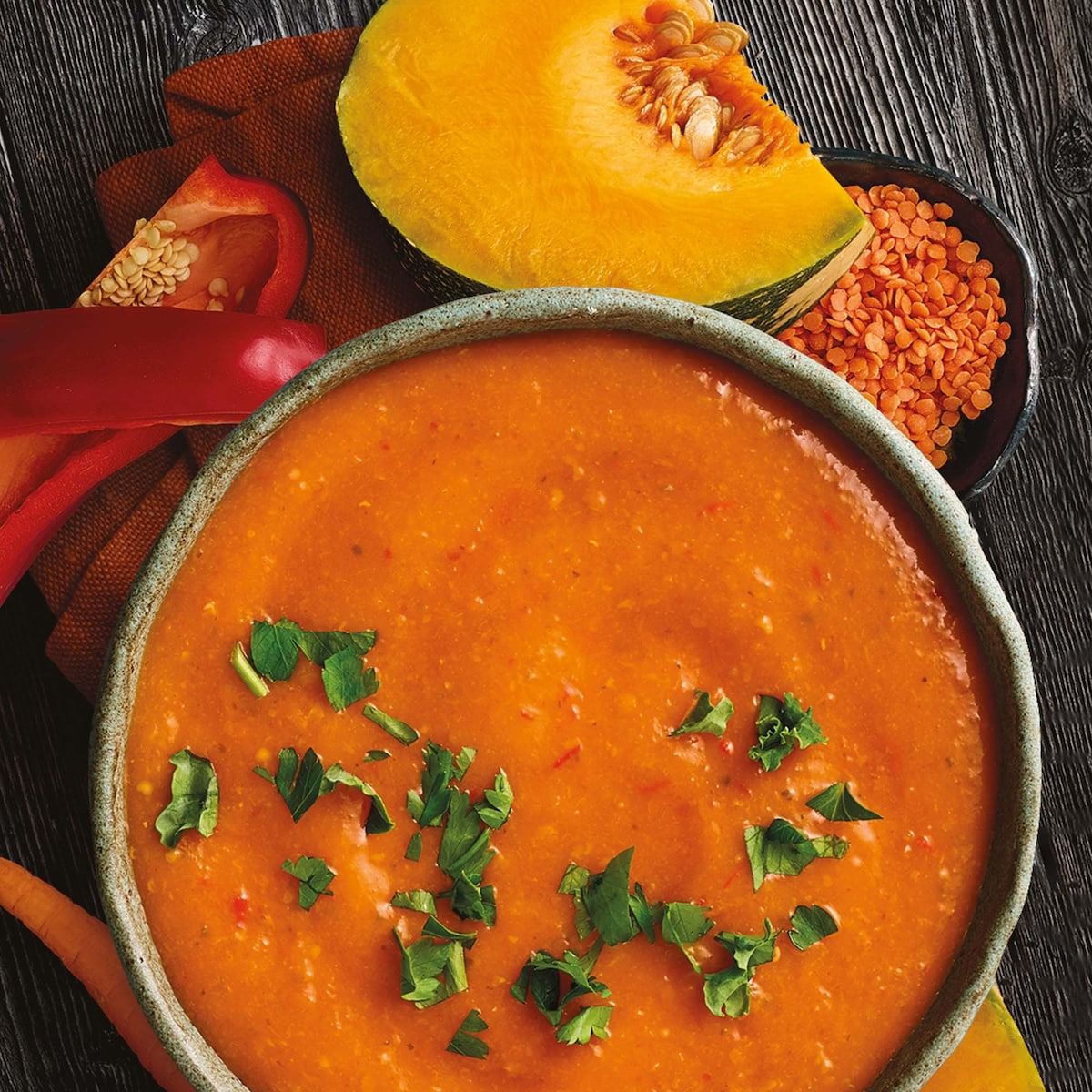 Heinz Soup Of The Day Veg & Lentil Chilli Paprika Pouch 430g