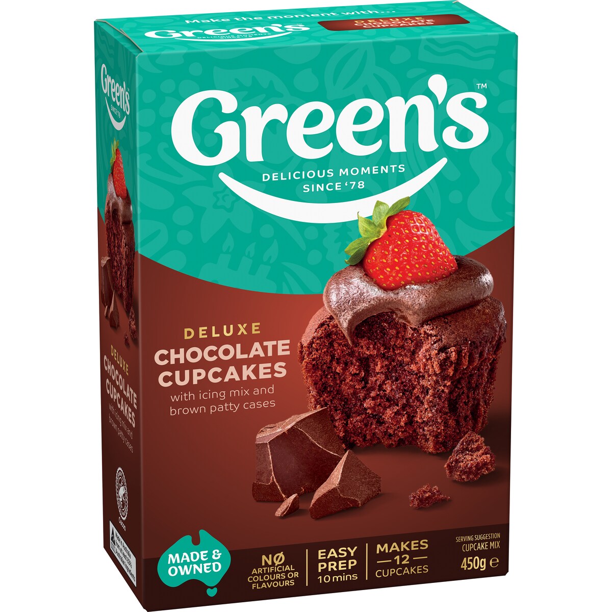 Green's Temptations Chocolate Cupcake Mix 450g