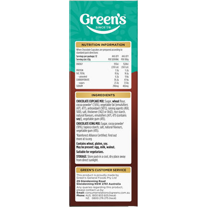 Greens Temptations Chocolate Cupcake Mix 450g