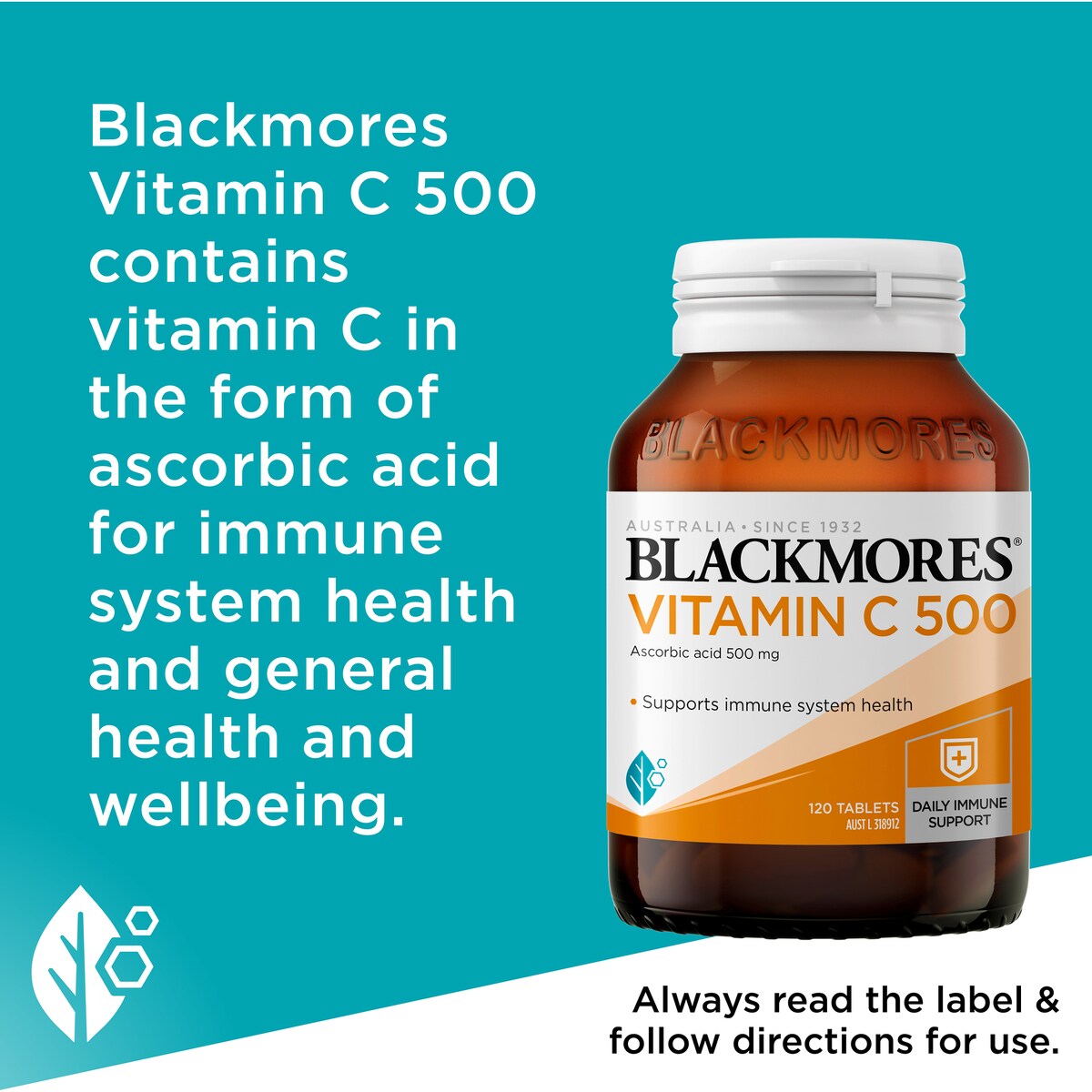 Blackmores Vitamin C 500mg Immune Support Tablets 120 pack