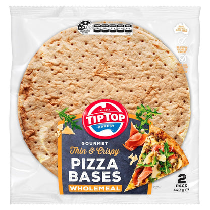 Tip Top Pizza Bases Wholemeal 12 Inch Bakery 2 Pack