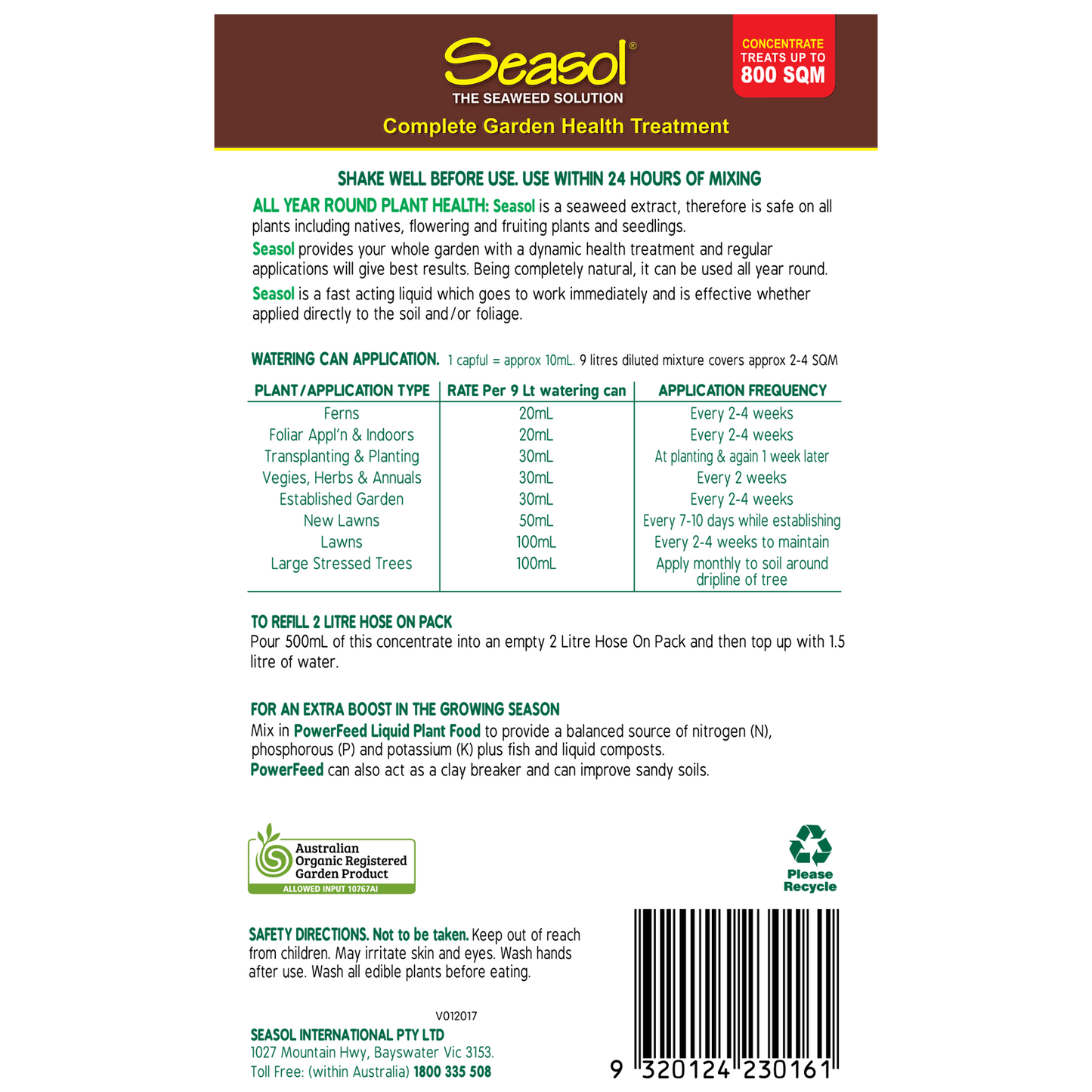 Seasol Seaweed Health Tonic - 4L