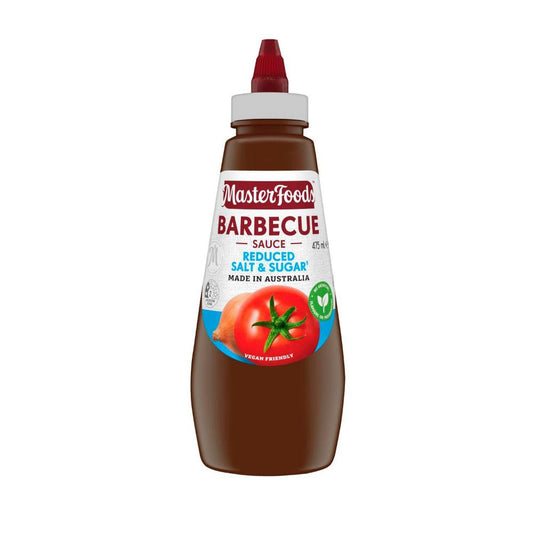 MasterFoods Squeezy Sauce BBQ Reduced Salt & Sugar - 475mL
