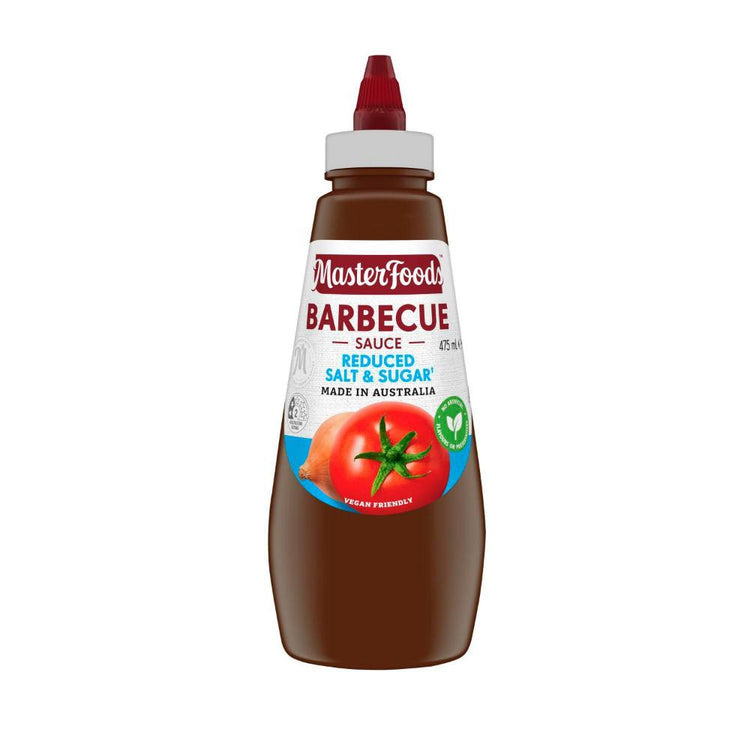 MasterFoods Squeezy Sauce BBQ Reduced Salt & Sugar - 475mL