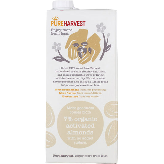 Pureharvest Almond Milk Unsweetened 1l