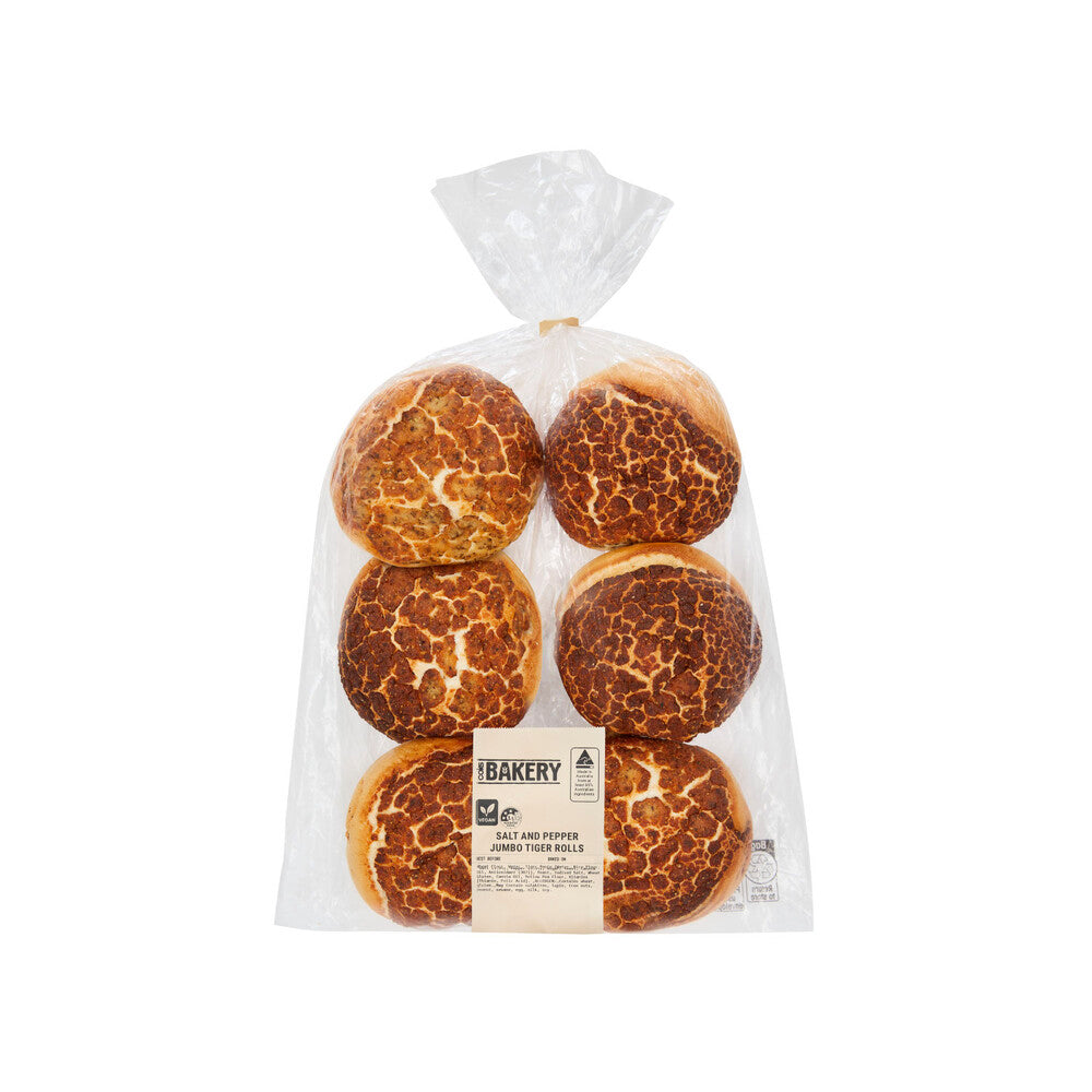 Jumbo Salt And Pepper Tiger Roll Oc - 6 Pack