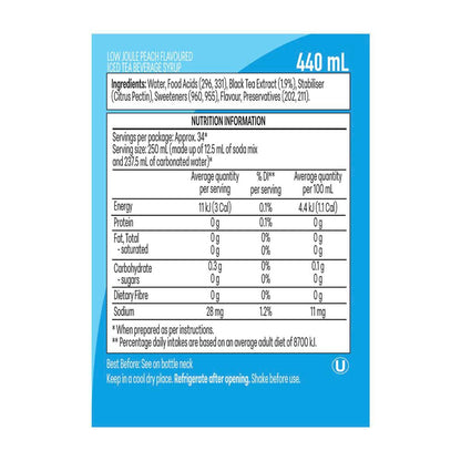 Sodastream Lipton Ice Tea Peach No Sugar - 440mL
