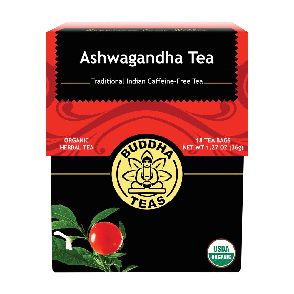 Buddha Teas Organic Herbal Tea Bags Ashwagandha Tea - 18 pack