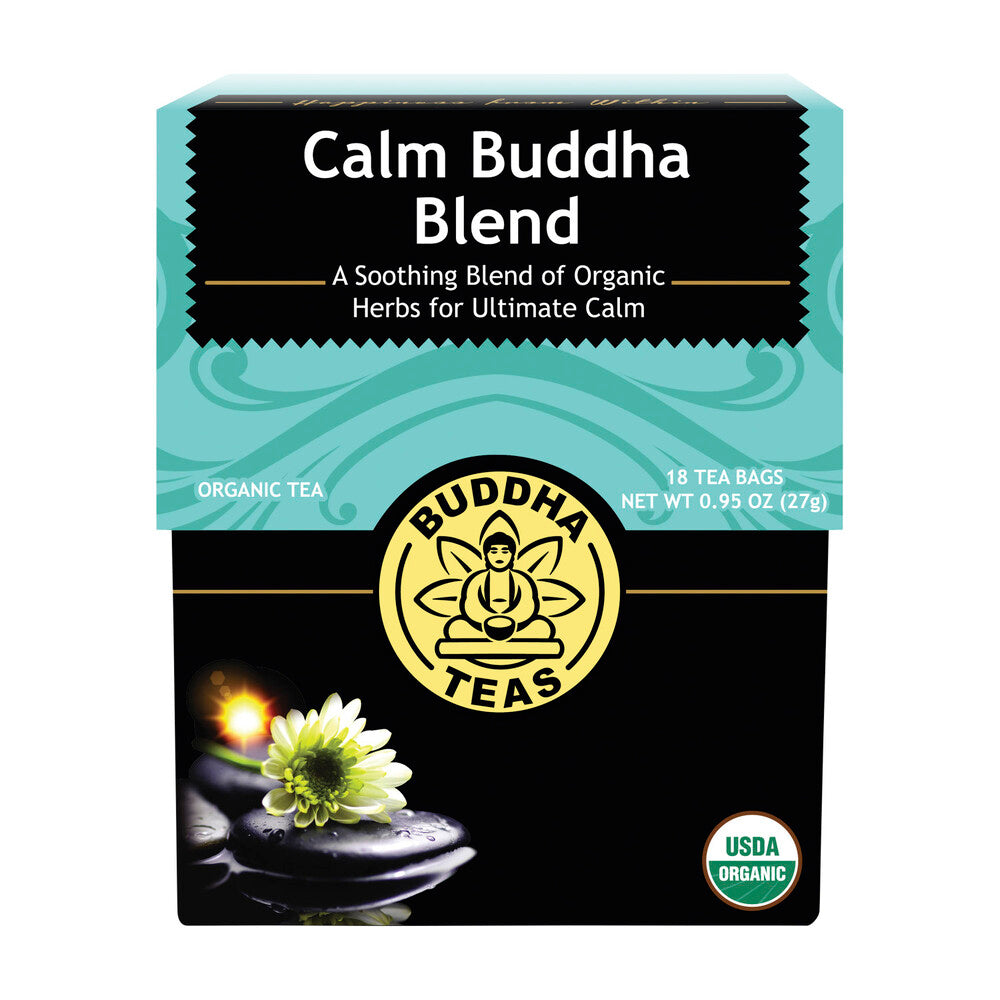 Buddha Teas Organic Herbal Tea Bags Calm Buddha Blend - 18 pack