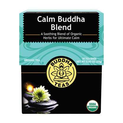 Buddha Teas Organic Herbal Tea Bags Calm Buddha Blend - 18 pack