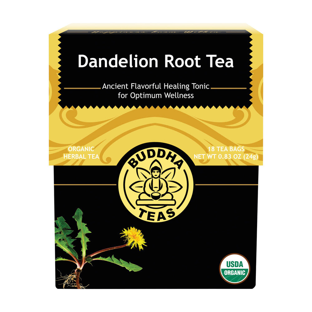 Buddha Teas Organic Herbal Tea Bags Dandelion Root Tea - 18 pack