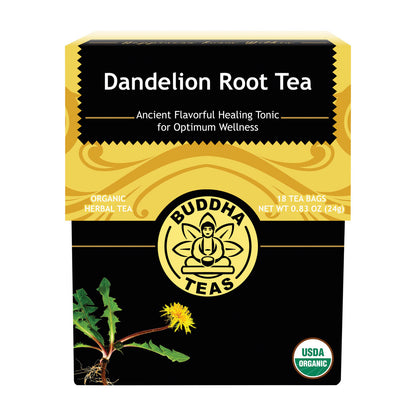 Buddha Teas Organic Herbal Tea Bags Dandelion Root Tea - 18 pack